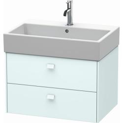 Тумба под раковину Duravit Brioso, 72х47,9х55,5 см, подвесная, 2 выдвижных ящика, ДСП, цвет: светло-голубой, шкафчик навесной, механизм доводчика, прямоугольная, правая/левая, в ванную комнату