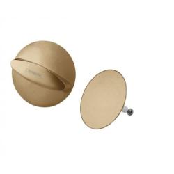 Слив-перелив для ванны Hansgrohe Flexaplus (внешняя часть набора), вентиль/предохранительная пробка, диаметр 80/70 мм, латунь, цвет шлифованная бронза, круглая