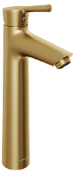 Смеситель для раковины/умывальника Abelsberg Solida однорычажный, высокий, неповоротный/фиксированный, излив длина 82 мм высота 187 мм латунь, цвет королевское золото