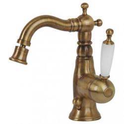 Смеситель для биде Migliore Oxford, однорычажный, поворотный, длина 130 мм, керамический картридж, латунь, цвет бронза