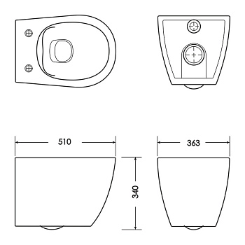 Комплект инсталляция Oli 80 + подвесной безободковый унитаз Sanita Luxe Galaxy RML SLM DM (горизонтальный/в стену выпуск), сиденье микролифт, быстросъемное + клавиша смыва Oli Glam хром глянец, кнопки прямоугольные 