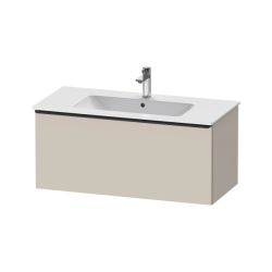 Тумба под раковину Duravit D-Neo, 121х46,2х44 см, подвесная, 1 выдвижной ящик, ДСП, цвет: серо-коричневый, шкафчик навесной, прямоугольная, правая/левая, в ванную комнату