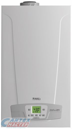 Котел газовый Baxi LUNA DUO-TEC Compact HT 1.24 GA (240 кв. м) 24 кВт мощность, одноконтурный, настенный, с закрытой камерой сгорания, для отопления, водяного теплого пола, с подключением бойлера косвенного нагрева, частного жилом дома, дачи