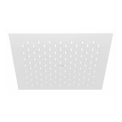 Верхний душ WasserKRAFT Mindel, потолочный/настенный монтаж, квадратный, с 1 режимом, размер 250х250 мм, нержавеющая сталь, цвет: белый матовый, для душа/ванной, душевой
