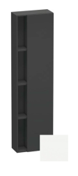 Пенал Duravit DuraStyle, 50x24x180 см, подвесной, (правый), с дверцей, с закрытыми/открытыми полками, цвет: графит/белый матовый, в ванную комнату