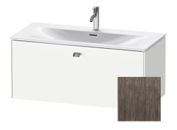 Тумба под раковину для консоли/столешницы Duravit Brioso 102х55х44,2 см, подвесная, ДСП, цвет: сосна терра/хром, 1 выдвижной ящик, прямоугольная