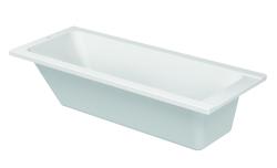 Ванна Duravit D-Code 170х70 см встраиваемая, акриловая, цвет: белый, (без гидромассажа, ножек, сифона, фронтальной панели), прямоугольная, с одним наклоном для спины
