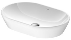 Раковина DURAVIT D-Neo 60х40х12,5 см, накладная, овальная, санфарфор, цвет белый, без отверстия/площадки под смеситель, без перелива
