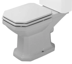 Чаша для унитаза-компакт Duravit 1930 Series 35,5х66,5 см, напольный, цвет белый, санфарфор, прямоугольный, горизонтальный (в стену) выпуск, под компакт бачок, ободковый, без сиденья, для туалета/ванной комнаты
