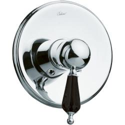 Смеситель для душа Boheme Tradizionale Nero, однорычажный, встраиваемый, керамический, без излива, без душевого комплекта, латунь, цвет хром