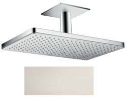 Верхний душ AXOR ShowerSolutions 460/300 1jet, с потолочным подсоединением, потолочный монтаж, прямоугольный, с 1 режимом, размер 46,6х27 см, металлический, цвет: под сталь, для душа/ванной