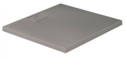 Душевой поддон Duravit Stonetto 90х90х5, минеральное литье DuraSolid, цвет: бетон, антискольжение, (без установочного комплекта, без экрана, без слива), квадратный