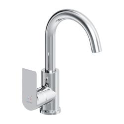 Смеситель для раковины/умывальника Damixa Apollo, однорычажный, поворотный, керамический, длина излива 140 мм, латунь, цвет хром