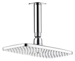 Верхний душ Hansgrohe Raindance E 240 1jet с потолочным подсоединением, потолочный монтаж, прямоугольный, с 1 режимом, размер 25х15 см, нержавеющая сталь, цвет хром, для душа/ванной