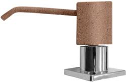 Дозатор для жидкого мыла GranFest, встраиваемый, для кухонных моек, нержавеющая сталь/пластик, цвет терракот , емкость дозатора объемом 250 мл, устанавливается на мойку, в столешницу, для кухни