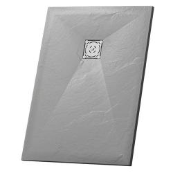 Душевой поддон RGW Stone Tray ST-Co, 100х120х2,5 см, прямоугольный, из искусственного камня, низкий, цвет: бетон, с антискользящим рельефным покрытием, без бортика