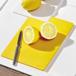 Разделочная доска BLANCO SITYPad 20х25,9х0,9 см, для кухонных моек, прямоугольная, гибкая, безопасный пластик, цвет лимон, нескользящие фиксаторы, подходит для моек Blanco Sity XL 6 S, доска сгибается