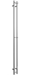 Полотенцесушитель Двин X-2 neo 120/8 (электрический, 1"-1/2", К, диммер, полированный), без полки, электрический, нижнее правое/нижнее левое подключение, из нержавеющей стали, форма I-образная, настенный, цвет хром