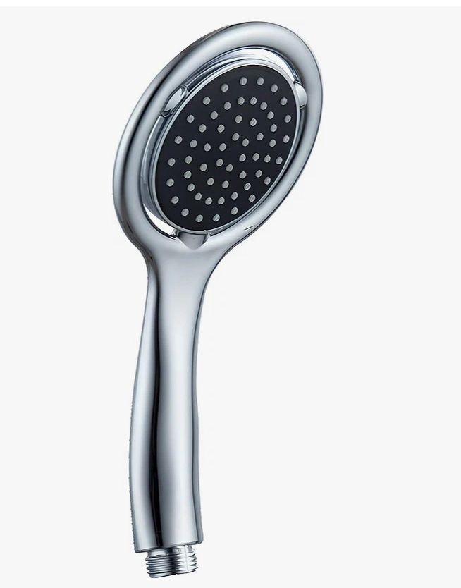 Лейка душевая HAIBA настенная, круглая, с 1 режимом, хромированная/пластмассовая, ручная, для душа/ванной