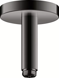 Потолочное подсоединение для верхнего душа Axor ShowerSolutions, удлинение 10 см, цвет: полированный черный хром, латунный для душа/ванной/душевой кабины, на потолок, кронштейн, наружний монтаж