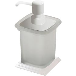 Дозатор жидкого мыла Art&Max Zoe, настенный, латунь/стекло, форма квадратная, для мыла в ванную/туалет/душевую кабину, цвет хром