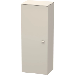 Пенал Duravit Brioso L, 52x36x133 см, подвесной, (левый), с дверцей, с полкой, со стеклянными полками, цвет: серо-коричневый, в ванную комнату
