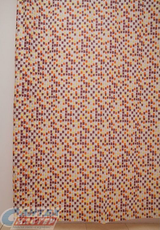 Шторка Delphinium д/ванной WS-800 (мозаика) красно-коричневая