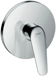 Смеситель для душа Hansgrohe Novus Highflow однорычажный, скрытого монтажа, керамический, настенный/встраиваемый, без излива, без шланга/лейки, латунь, цвет хром, хромированный, для душа/ванной