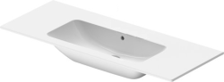 Раковина DURAVIT ME by Starck, 123х49х18 см, подвесная, прямоугольная, санфарфор, цвет белый шелковисто-матовый, без отверстия под смеситель, слив/перелив