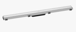 Решетка Hansgrohe RainDrain Match 90, с регулировкой по высоте для душевого трапа 85,5х8,1 см, цвет белый, для душа в пол, нержавеющая сталь, прямоугольная