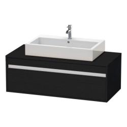 Тумба под раковину для консоли/столешницы Duravit Ketho 120х55х42,6 см, подвесная, ДСП, цвет: дуб черный, 1 выдвижной ящик, прямоугольная