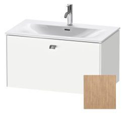 Тумба под раковину для консоли/столешницы Duravit Brioso 92х48х44,2 см, подвесная, ДСП, цвет: дуб европейский/хром, 1 выдвижной ящик, прямоугольная