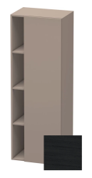 Пенал Duravit DuraStyle, 50x36x140 см, подвесной, (правый), с дверцей, с закрытыми/открытыми полками, цвет: дуб черный/базальт, в ванную комнату