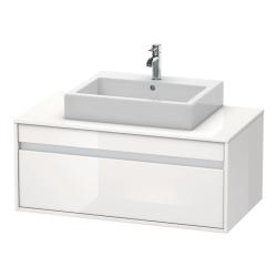 Тумба под раковину для консоли/столешницы Duravit Ketho 100х55х42,6 см, подвесная, ДСП, цвет: белый глянец, 1 выдвижной ящик, прямоугольная