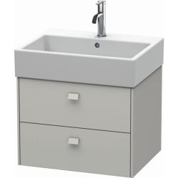 Тумба/шкафчик для консоли/столешницы Duravit Brioso под раковину 52х48х44,2 см, подвесная, ДСП, цвет: бетонно-серый, 2 выдвижных ящика, прямоугольная