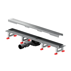 Душевой трап (лоток) AM.PM MasterFlow 700 мм комбинированный затвор со стальной матовой решеткой, цвет хром матовый, выходная труба 40/50 мм, линейный