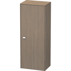 Пенал Duravit Brioso R, 52x36x133 см, подвесной, (правый), с дверцей, с полкой, со стеклянными полками, цвет: дуб терра/хром, в ванную комнату