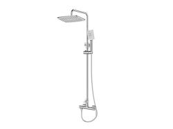 Душевая система BelBagno Acqua, высота 161,2 см, цвет хром, комплект: однорычажный смеситель/тропический душ (с верхней лейкой)/стойка/лейка/шланг, наружного монтажа