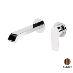 Смеситель для раковины Cezares Nautic, встраиваемый, однорычажный, длина излива 209 мм, неповоротный, керамический, латунь, цвет Sunset, с донным клапаном, внутренний/скрытый монтаж