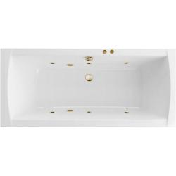 Ванна Excellent Aquaria Lux SOFT, 180х80 см, акриловая, цвет- белый/бронза, (с гидромассажем), с каркасом, прямоугольная, правосторонняя/левосторонняя, правая/левая, универсальная, приставная/встраиваемая