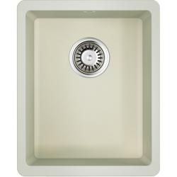 Мойка кухонная Omoikiri Kata 34-U-PA, 42х34 см, врезная, из искусственного гранита (Artgranit), прямоугольная, цвет пастила, без отверстия под смеситель, без крыла, слив-перелив, врезная под столещницу, для кухни