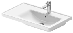 Раковина DURAVIT D-Neo 80х48х17 см, подвесная, прямоугольная, санфарфор, с крылом, чаша справа,  цвет белый, с 1 отверстием под смеситель, слив/перелив, правая
