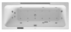 Ванна Duravit Darling New 170х75 см гидромассажная, встраиваемая/пристенная, акриловая, цвет: белый, с ножками/сливом-переливом, без фронтальной панели, прямоугольная, с системой гидромассажа Combi-System L, с наклоном для спины слева, левая