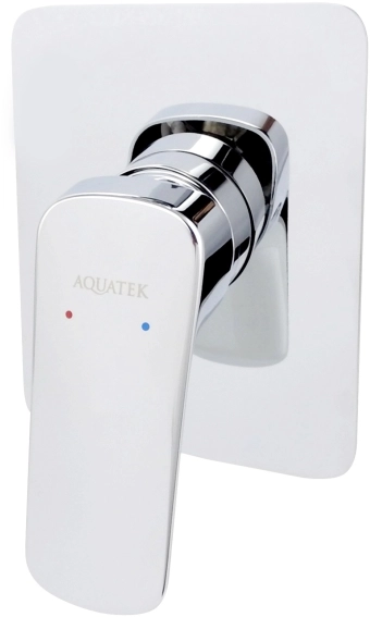 Душевая система Aquatek Вега встраиваемая, цвет хром, комплект: однорычажный смеситель/душевой гарнитур/подключение для шланга, без излива, внутренний (скрытый) монтаж