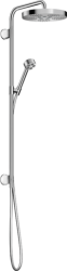 Душевой гарнитур Axor One Showerpipe 280 1jet, высота 110,8 см, комплект: верхний душ/ручной душ/настенный разъем/душевой шланг/держатель для ручного душа/душевая штанга, цвет: хром, скрытого монтажа, настенный, для душа/ванной