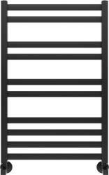 Полотенцесушитель Aquatek Лира водяной П10 500х800 мм черный муар, нержавеющая сталь, лесенка, подключение нижнее