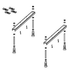 Ножки для ванны (евроопора) Riho Universal, для ванны, металлические, цвет серый, четыре точки опоры, прямоугольные, универсальные для ванны