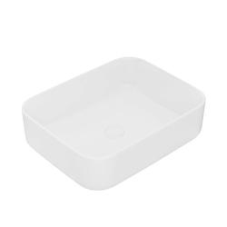 Раковина IDDIS Bridge 39х50х14 см, накладная, прямоугольная, керамическая/фарфоровая, цвет белый, без отверстия под смеситель, без слив-перелива, умывальник