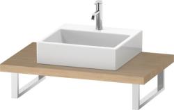 Столешница Duravit Brioso, для консоли, консольное полотно, 80х55 см, ДСП, прямоугольная, цвет: натуральный дуб,  для одной раковины/умывальника/рукомойника, 1 вырез под раковину, установка по центру