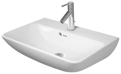 Раковина DURAVIT ME by Starck, WonderGliss 60х40х18 см, подвесная, прямоугольная, санфарфор, цвет белый, с 1 отверстием под смеситель, антигрязевое покрытие, слив/перелив